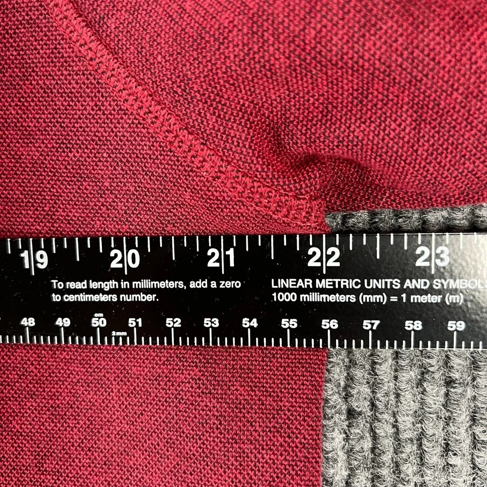 Banana Republic Sweater Mens Large Red Long Sleeve 1/4 Zip Pullover Shirt